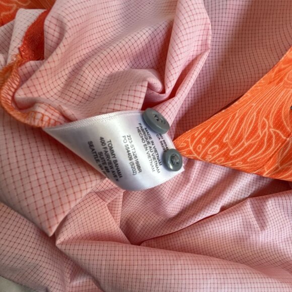 Tommy Bahama Mens SF Giants Hawaiian Shirt XXL Orange Leaf Print Button-Up NWOT - Picture 9 of 9